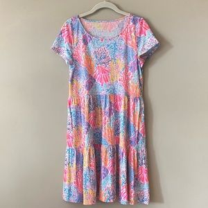 NWT Sz S Lilly Pulitzer Geanna short sleeve dress in Splashdance